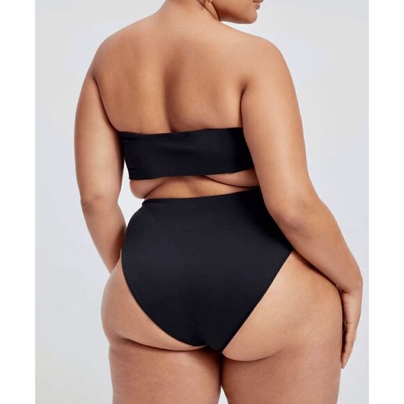 Good American Women’s Sculpt Band Bikini Top Black - Picture 2 of 10